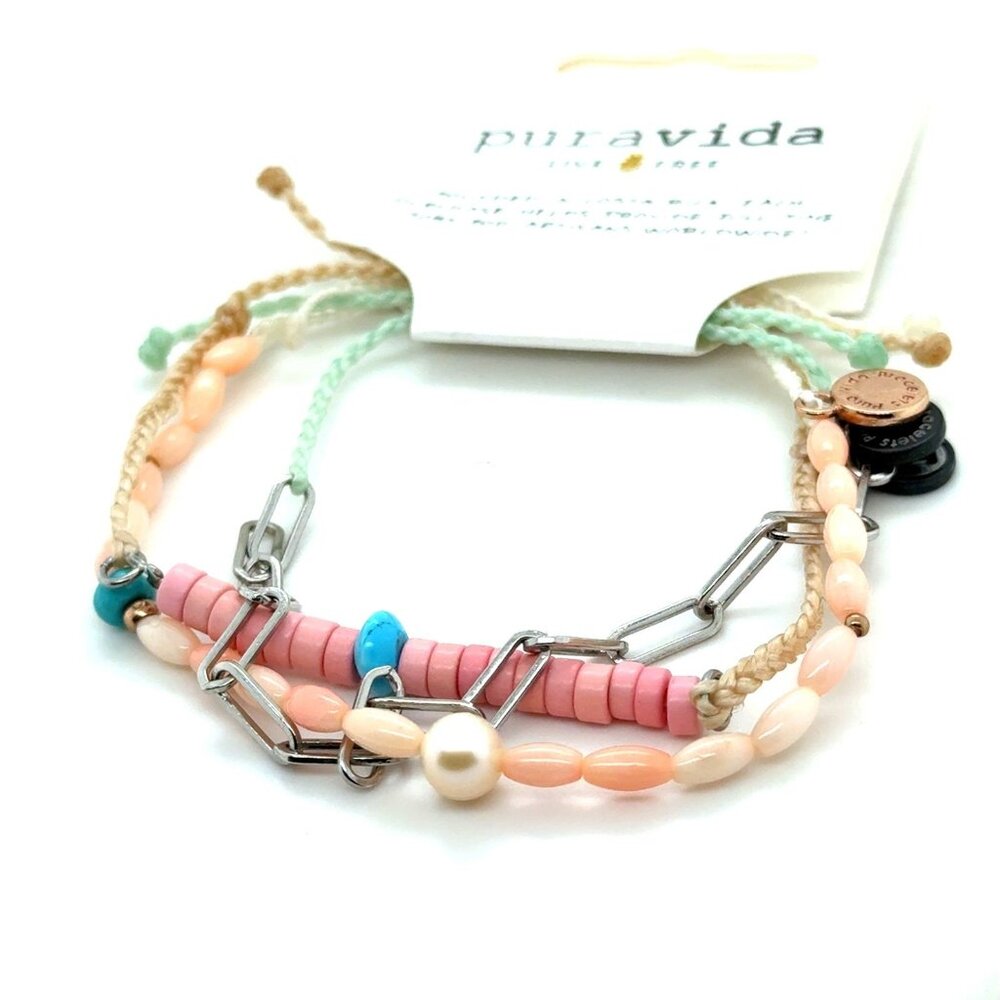 NWT Pura Vida Shell‎ Pack Bracelet